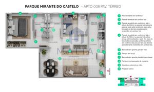 Apartamento 2 quartos 2 banheiros 45m²