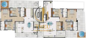 Apartamento 3 quartos 2 banheiros 158m²