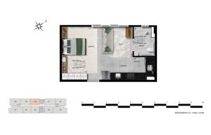 Apartamento 2 quartos 2 banheiros 73m²