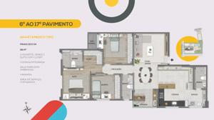 Apartamento 3 quartos 3 banheiros 191m²