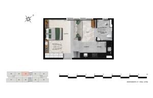 Apartamento 2 quartos 2 banheiros 73m²