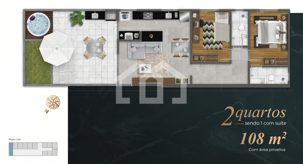 Apartamento 2 quartos 2 vagas 88 a 101m²
