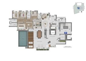 Apartamento 4 quartos 4 banheiros 144m²