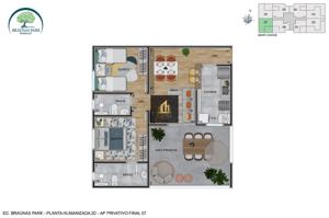 Apartamento 2 quartos  banheiros 45m²
