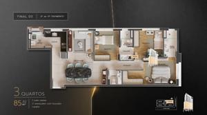 Apartamento 4 quartos 4 banheiros 202m²