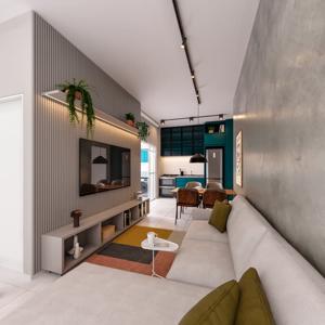 Apartamento 2 quartos 1 banheiro 55m²