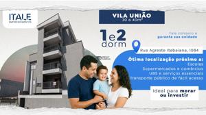 Apartamento 2 quartos 1 banheiro 34m²