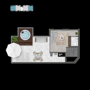 Apartamento 2 quartos 2 banheiros 54m²