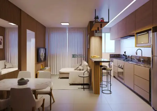 Apartamento 2 quartos 2 banheiros 48m²