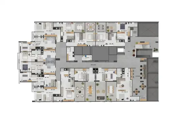 Apartamento 1 quarto  banheiros 31m²