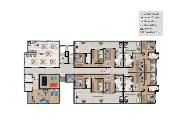 Apartamento 2 quartos 1 banheiro 82m²