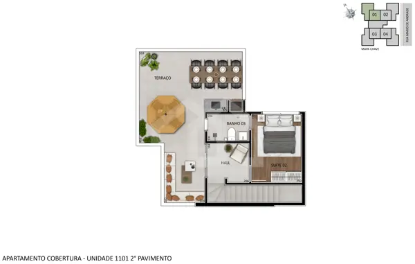 Apartamento 2 quartos 1 - 2 vagas 53 a 73m²
