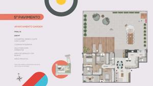 Apartamento 3 quartos 3 banheiros 191m²