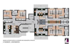 Apartamento 2 quartos 2 banheiros 54m²