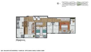Apartamento 2 quartos 2 banheiros 53m²