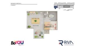 Apartamento 2 quartos 1 banheiro 55m²