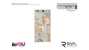 Apartamento 2 quartos 1 banheiro 55m²