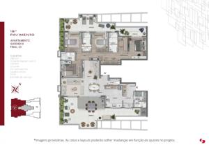 Apartamento 3 quartos 3 banheiros 99m²
