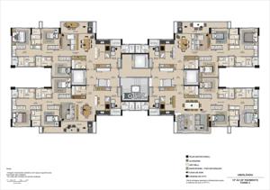 Apartamento 3 quartos 4 banheiros 137m²