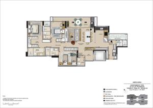 Apartamento 3 quartos 4 banheiros 137m²