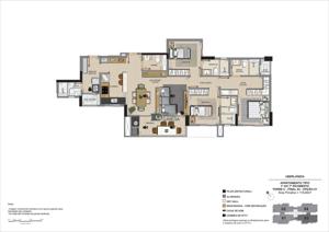 Apartamento 3 quartos 4 banheiros 137m²