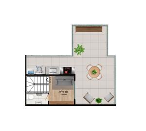 Apartamento 2 quartos 1 banheiro 62m²