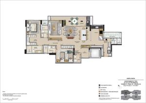 Apartamento 3 quartos 4 banheiros 137m²