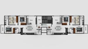 Apartamento 3 quartos 2 banheiros 82m²
