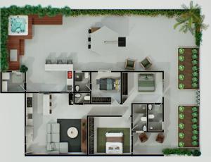 Apartamento 4 quartos 5 banheiros 320m²