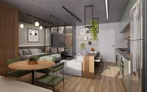 Apartamento 2 quartos 1 banheiro 54m²