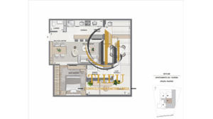 Apartamento 2 quartos 2 banheiros 320m²
