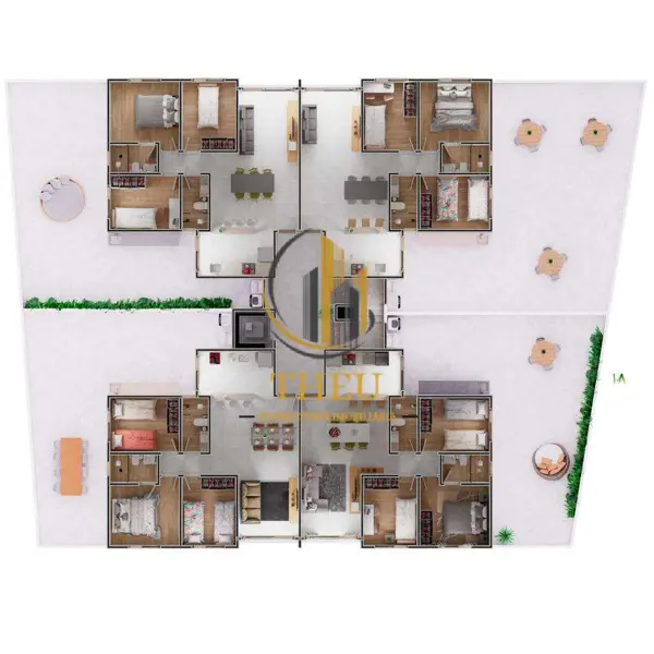 Apartamento 3 quartos 2 banheiros 135m²