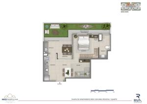 Apartamento 2 quartos 1 banheiro 55m²