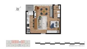 Apartamento 2 quartos 2 banheiros 73m²