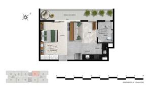 Apartamento 2 quartos 2 banheiros 73m²