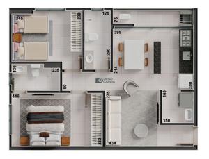 Apartamento 2 quartos 2 banheiros 59m²