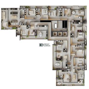 Apartamento 2 quartos 2 banheiros 110m²