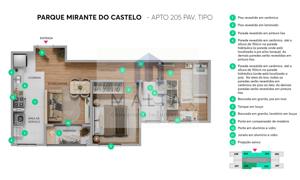 Apartamento 2 quartos 2 banheiros 45m²