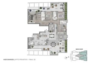 Apartamento 3 quartos 3 banheiros 99m²