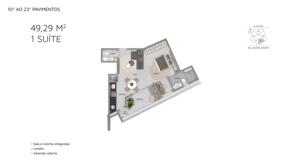 Apartamento 1 quarto 1 banheiro 120m²