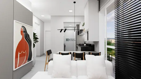 Apartamento 2 quartos 1 banheiro 59m²