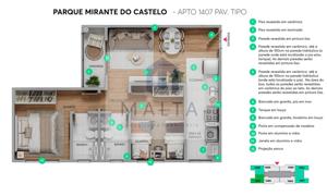 Apartamento 2 quartos 2 banheiros 45m²