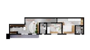 Apartamento 2 quartos 1 banheiro 59m²