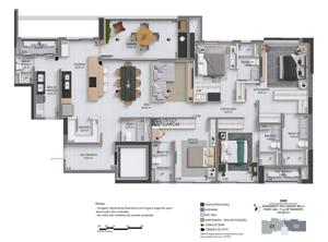Apartamento 4 quartos 6 banheiros 225m²