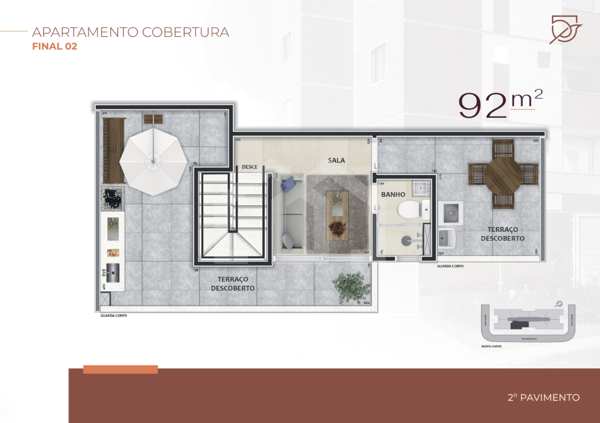 Apartamento 1 - 2 quartos 0 - 1 vagas 40 a 92m²
