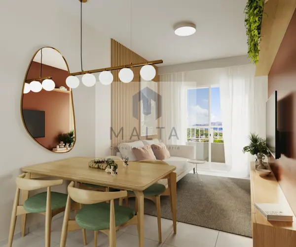 Apartamento 2 quartos 2 banheiros 45m²