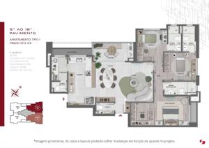 Apartamento 3 quartos 3 banheiros 99m²