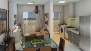 Apartamento 2 quartos 2 banheiros 54m²