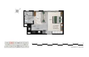 Apartamento 2 quartos 2 banheiros 73m²