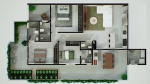 Apartamento 4 quartos 5 banheiros 320m²